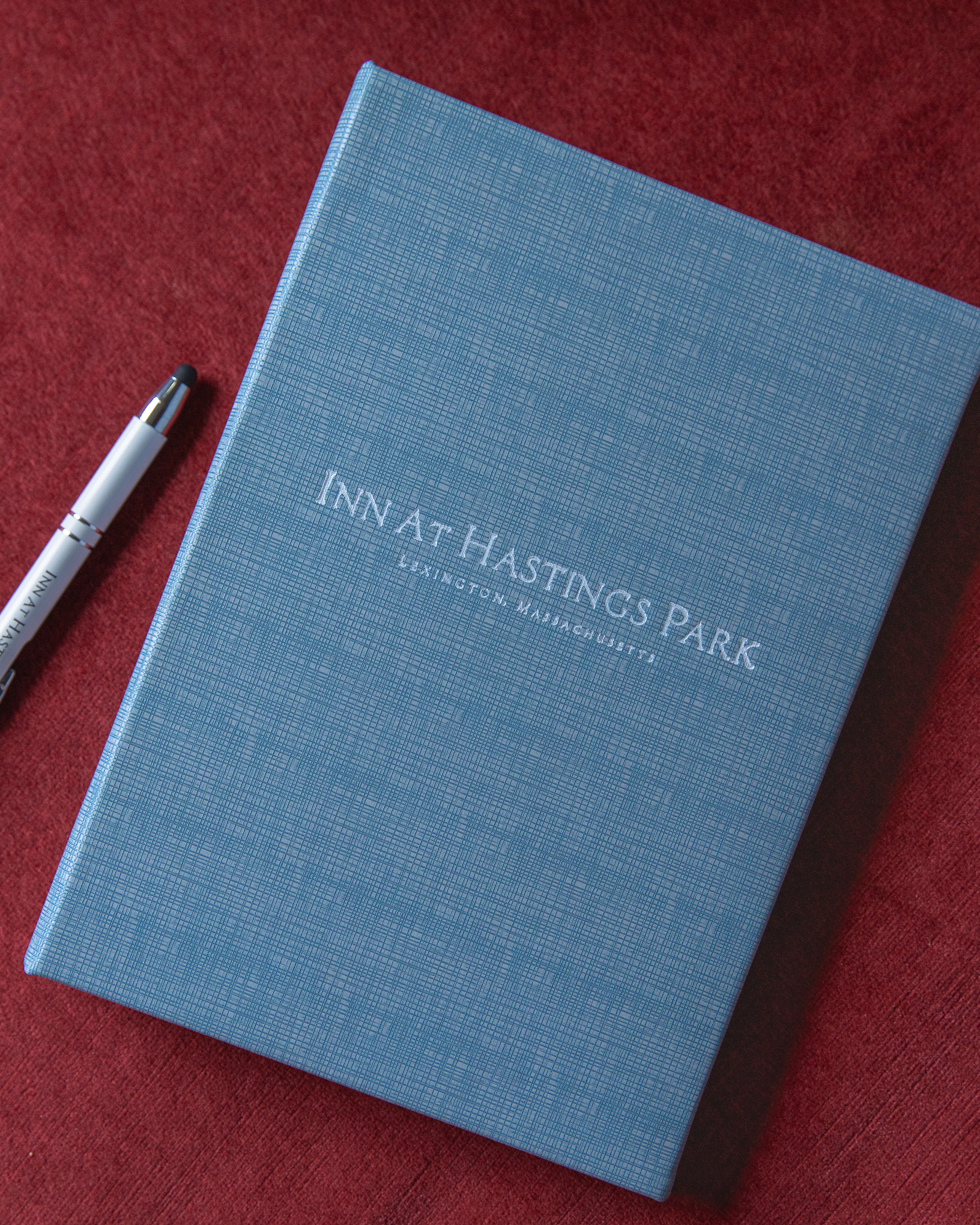 In-room dining book and pen